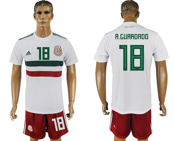 Mexico 18 A.GUARDADO Away 2018 FIFA World Cup Soccer Jersey