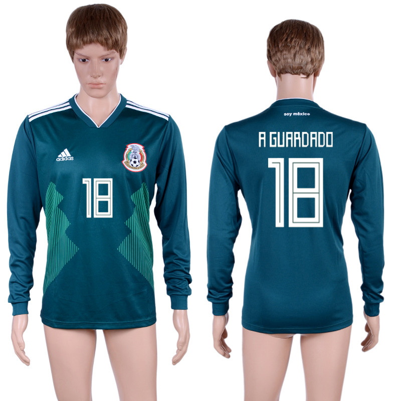 Mexico 18 R GUARDRDO Home 2018 FIFA World Cup Long Sleeve Thailand Soccer Jersey