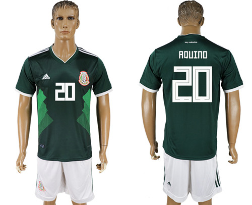 Mexico 20 AQUINO Home 2018 FIFA World Cup Soccer Jersey
