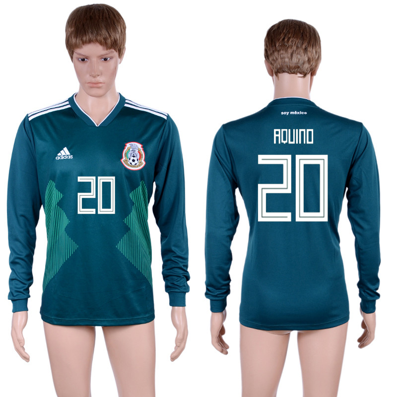 Mexico 20 RUINO Home 2018 FIFA World Cup Long Sleeve Thailand Soccer Jersey