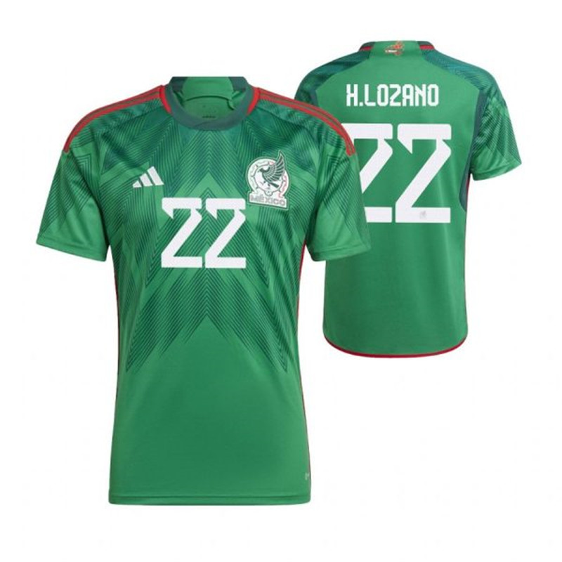 Mexico 22 H.LOZANO Home 2022 FIFA World Cup Thailand Soccer Jersey