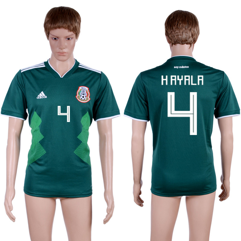 Mexico 4 H AYALA Home 2018 FIFA World Cup Thailand Soccer Jersey