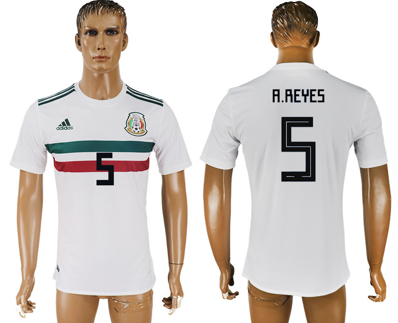 Mexico 5 A. REYES Away 2018 FIFA World Cup Thailand Soccer Jersey