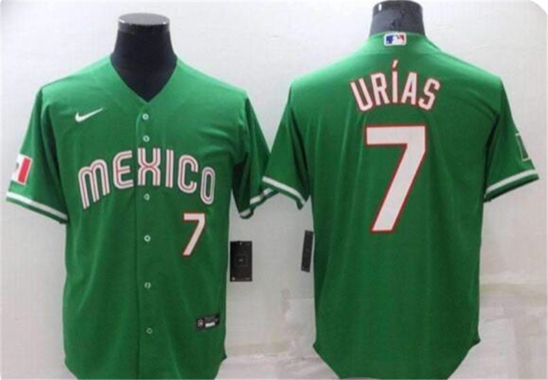Mexico 7 Julio Urias Green Nike 2023 World Baseball Classic Jerseys