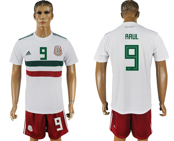 Mexico 9 RAUL Away 2018 FIFA World Cup Soccer Jersey