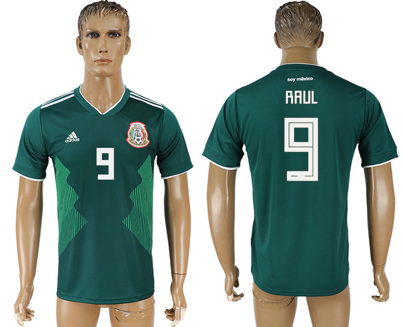 Mexico 9 RAUL Home 2018 FIFA World Cup Thailand Soccer Jersey