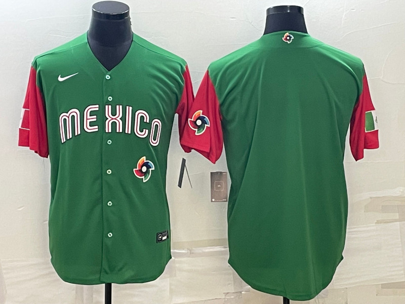 Mexico Blank Green Nike 2023 World Baseball Classic Jersey