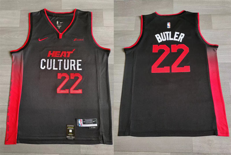 Miami 22 Jimmy Butler Black Nike 2023 24 City Edition Swingman Jersey