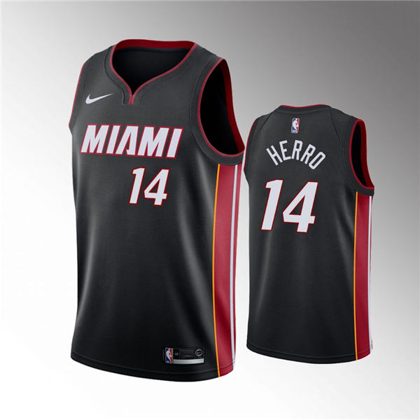 Miami Heat #14 Tyler Herro 2019 20 Icon Rookie Jersey   Black