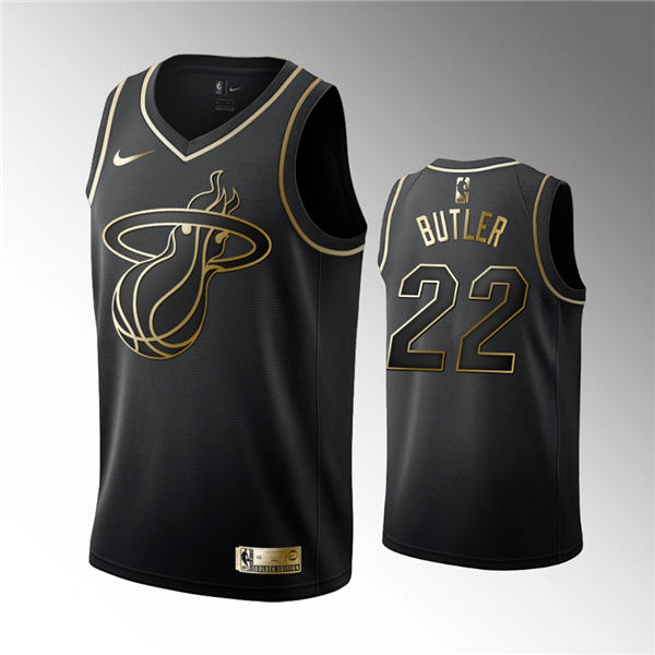 Miami Heat #22 Jimmy Butler Black Golden Edition Jersey