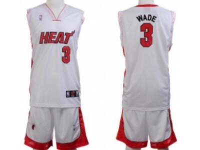 Miami Heat #3 Wade White Suit