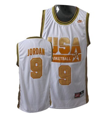 Michael Jordan Gold Number 9 USA Team Jersey
