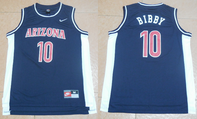 Mike Bibby Arizona Jerseys Stitched Arizona Wildcats 10 Mike Bibby Blue NCAA College Basketball Jerseys