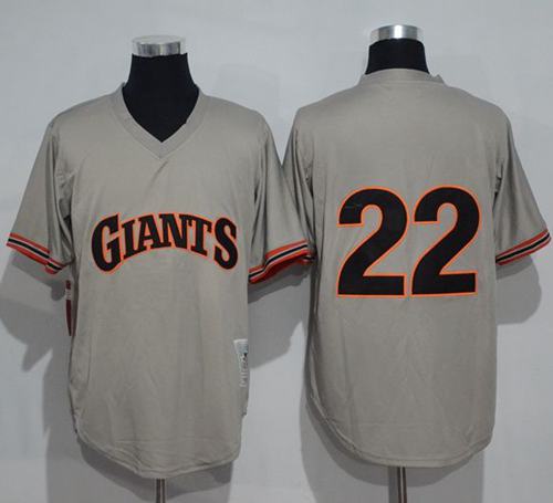 Mitchell And Ness 1989 Giants 22 Will Clark Grey Throwback Stitched MLB jerseys