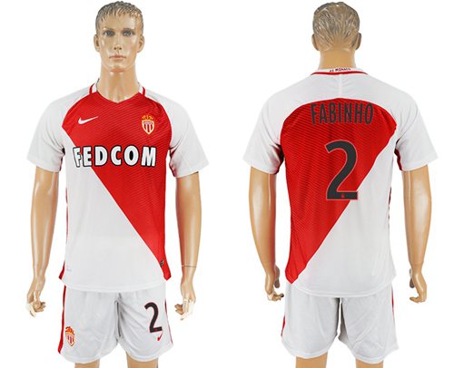 Monaco 2 Fabinho Home Soccer Club Jersey