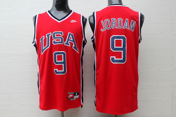NBA 1984 Olympic Games 9 Michael Jordan red jersey