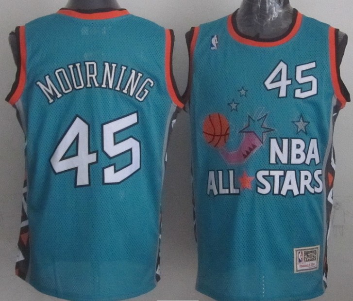 NBA 1996 All Star Game Hardwood Classics Throwback Swingma Miami Heat 45 Alonzo Mourning Jersey