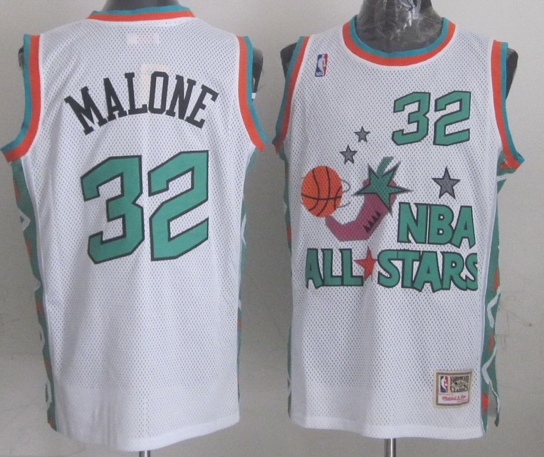 NBA 1996 All Star Game Hardwood Classics Throwback Swingma Utah Jazz 32 Karl Malone Jersey