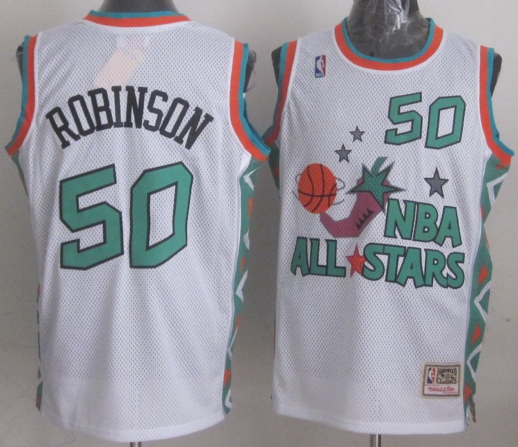 NBA 1996 All Star Game Hardwood Classics Throwback Swingman San Antonio Spurs 50 David Robinson Jersey