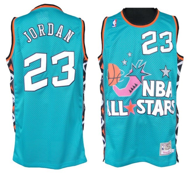 NBA All Star Jordan 23 Blue Throwback Jerseys