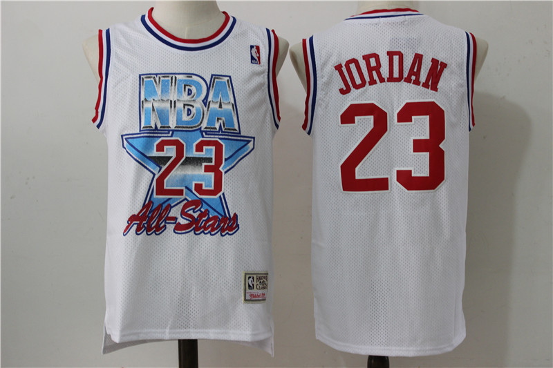 NBA Chicago Bulls 23 Michael Jordan White 1993 All Star Throwback Jersey