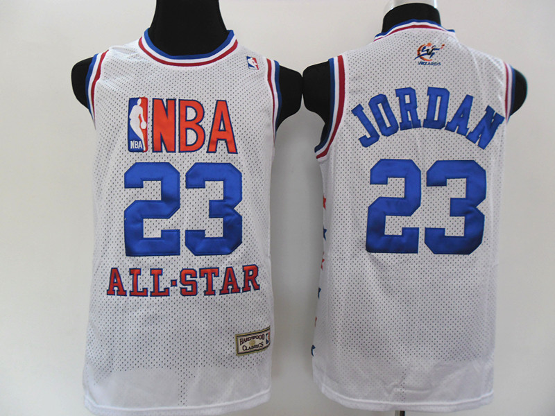 NBA Chicago Bulls 23 Michael Jordan White 2013 All Star Throwback Jersey