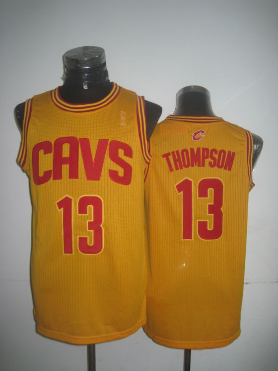 NBA Cleveland Cavaliers 13 Tristan Thompson Authentic Alternate Yellow Jersey