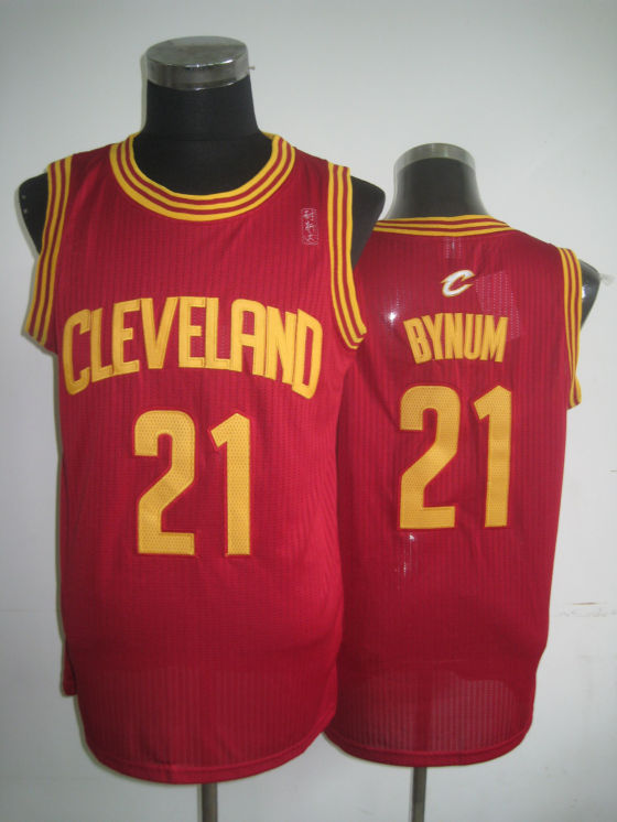 NBA Cleveland Cavaliers 21 Andrew Bynum Road Red Jersey