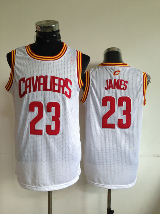 NBA Cleveland Cavaliers 23 Lebron James Authentic White Jersey