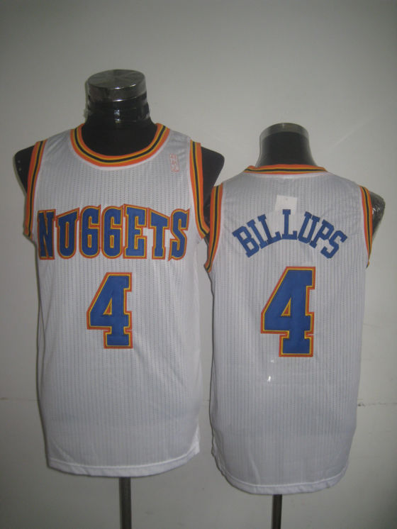 NBA Denver Nuggets 4 Chauncey Billups Authentic White Jersey