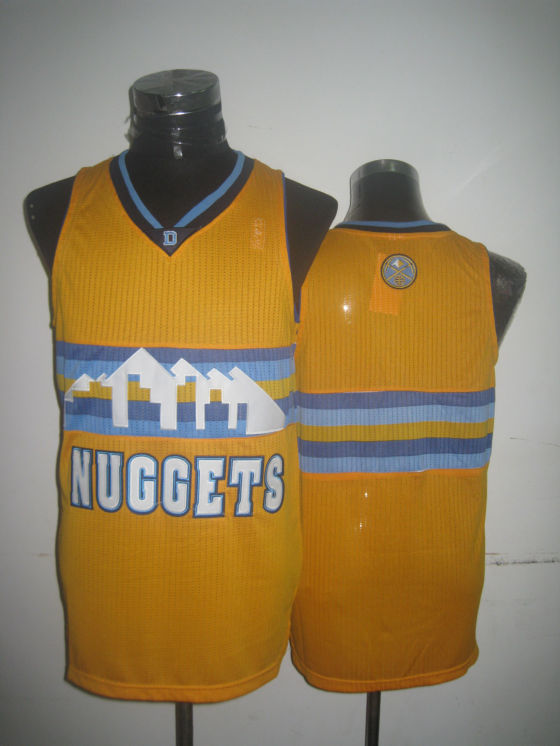 NBA Denver Nuggets Blank Authentic Alternate Yellow Jersey