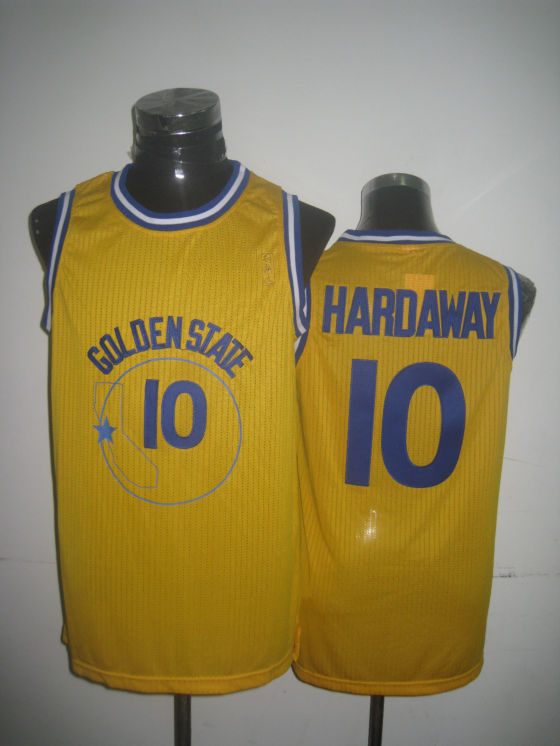 NBA Golden State Warriors 10 Tim Hardaway Authentic Yellow Jersey