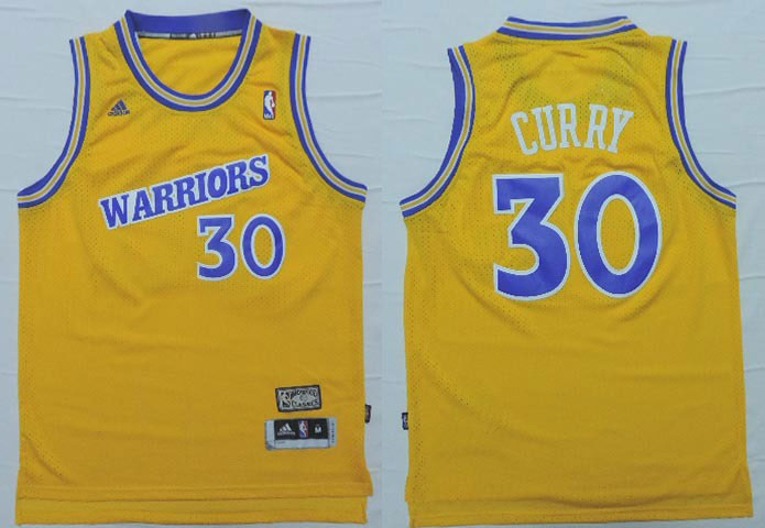 NBA Golden State Warriors 30 Stephen Curry Soul Swingman yellow Jersey
