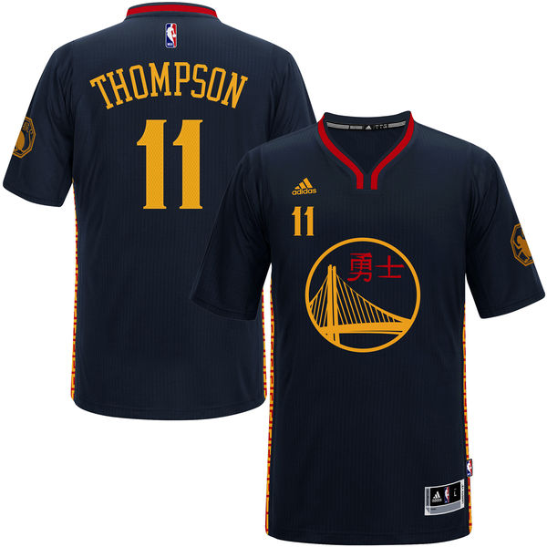 NBA Golden State Warriors Klay Thompson  Charcoal 2016 Chinese New Year Basketball Jersey