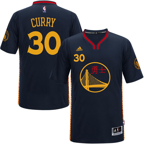 NBA Golden State Warriors Stephen Curry  Charcoal 2016 Chinese New Year Basketball Jersey