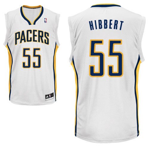 NBA Indiana Pacers 55 Roy Hibbert Authentic Home White Jersey