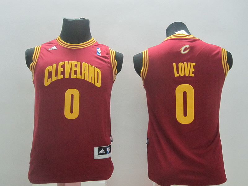 NBA Kids Cleveland Cavaliers 0 Kevin Love New Revolution 30 Swingman Youth Red Jersey