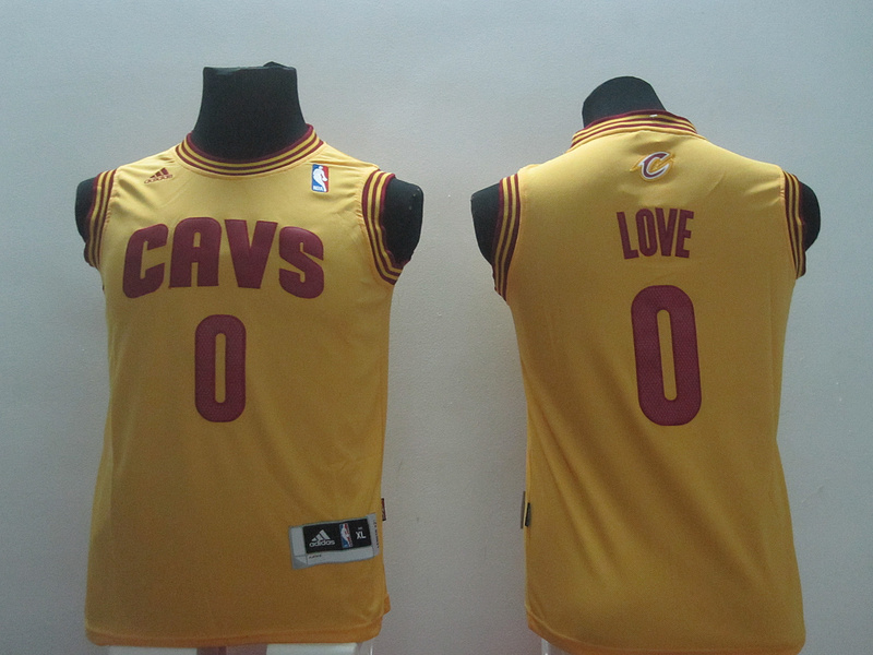 NBA Kids Cleveland Cavaliers 0 Kevin Love New Revolution 30 Swingman Youth Yellow Jersey