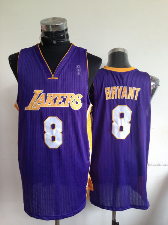 NBA Los Angeles Lakers 8 Kobe Bryant Authentic Purple Jersey