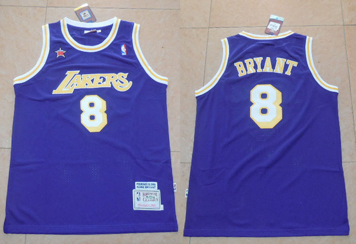 NBA Los Angeles Lakers 98 Kobe Bryant All Star jersey Throwback Basketball Jerseys