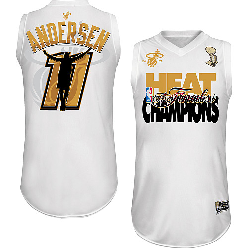 NBA Majestic Miami Heat 11 Chris Anderson 2013 NBA Finals Champions Jersey