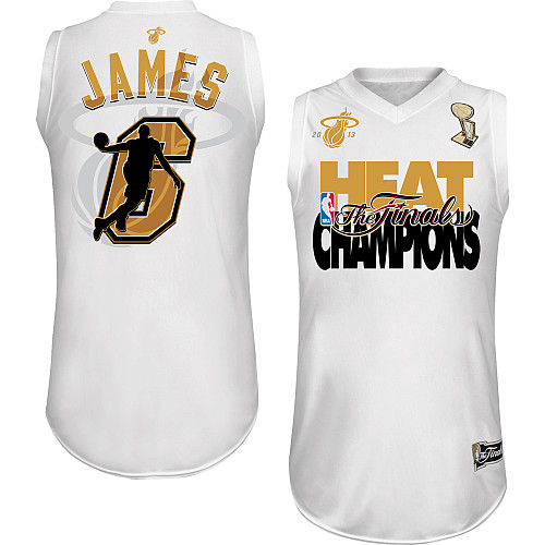 NBA Majestic Miami Heat 6 LeBron James 2013 NBA Finals Champions Jersey