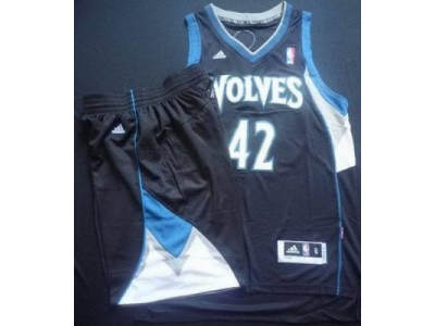 NBA Minnesota Timberwolves #42 Kevin Love Black(Revolution 30 Swingman)Suits