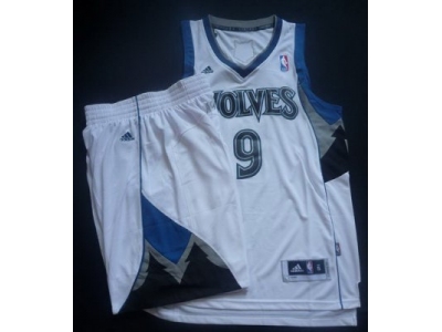 NBA Minnesota Timberwolves #9 Ricky Rubio white(Revolution 30 Swingman)Suits