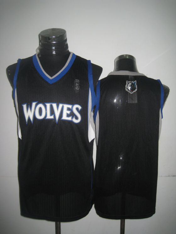 NBA Minnesota Timberwolves Blank Authentic Black Jersey