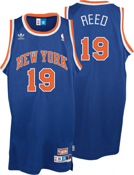 NBA Mitchell Ness New York Knicks 19 Willis Reed Swingman Throwback Blue Jersey