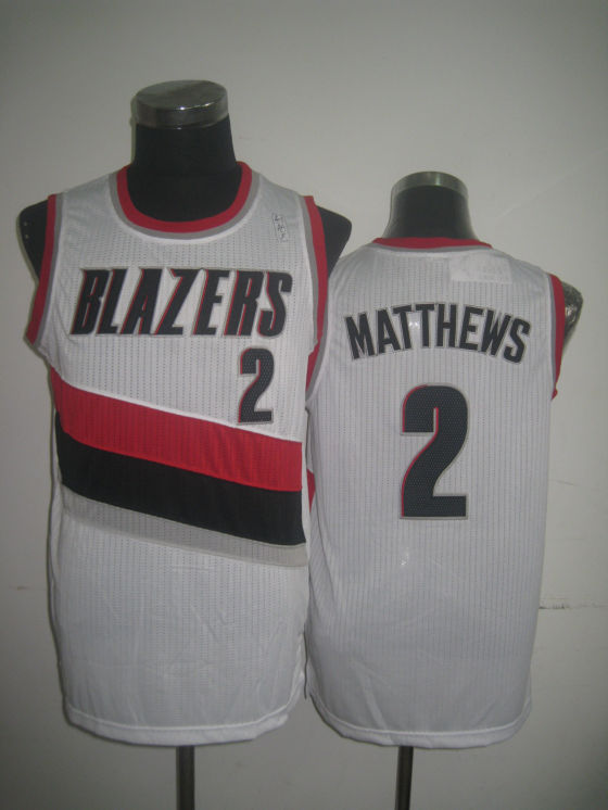 NBA Portland Trail Blazers 2 Wesley Matthews Authentic White Jersey90974