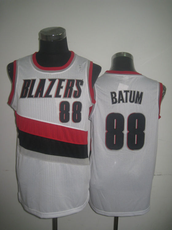 NBA Portland Trail Blazers 88 Nicolas Batum Authentic White Jersey23920