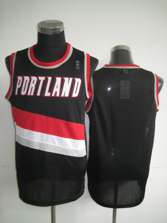 NBA Portland Trail Blazers Blank Authentic Black Jersey