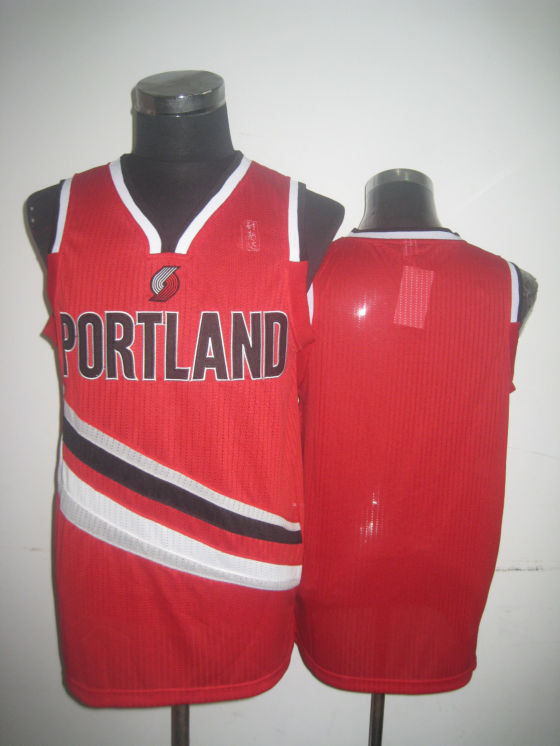 NBA Portland Trail Blazers Blank Authentic Red Jersey49233